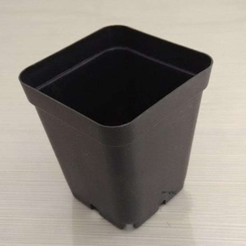 100PCS Plant Disposable Flower Pot Small Black Square Cutting Seedling Plastic Square Pot
