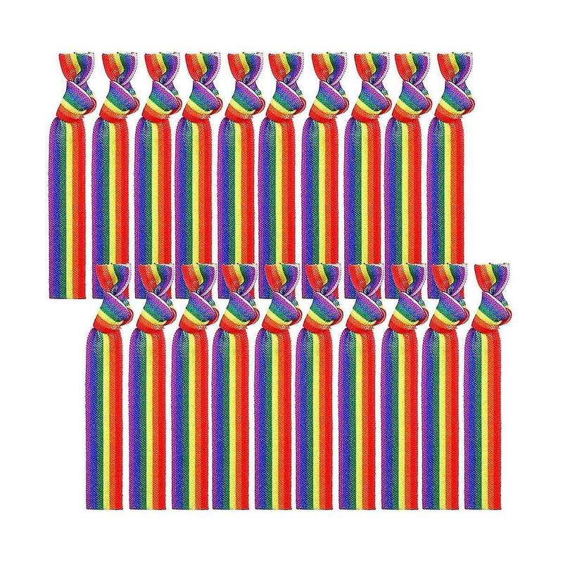 100PCS Pride Month Unisex Rainbow Bandana Gay Pride Handkerchief Wristband Wrist Band