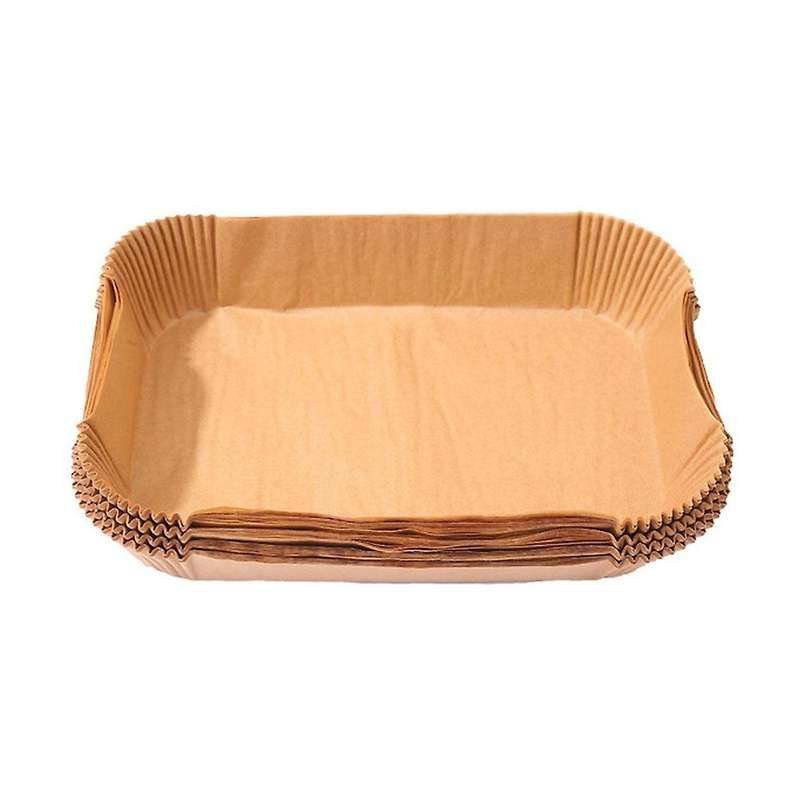 100Pcs Rectangle Disposable Airfryer Baking Paper Liner Non-Stick Baking Mat for Ninja Foodi Fryer A