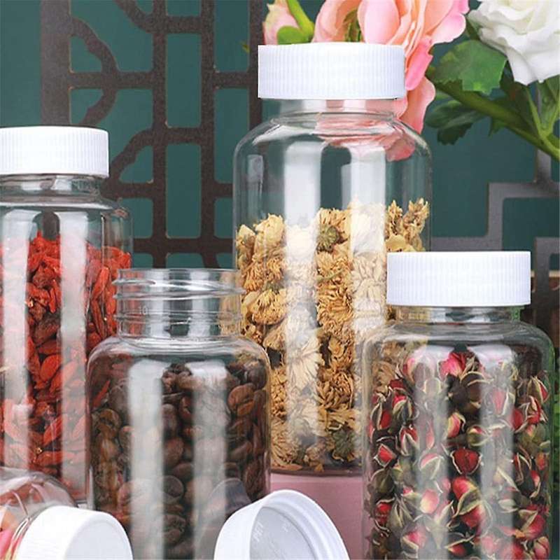 100pcs Refillable Bottles 15ml Plastic Pet Clear Empty Seal Bottles Container with Screw Cap