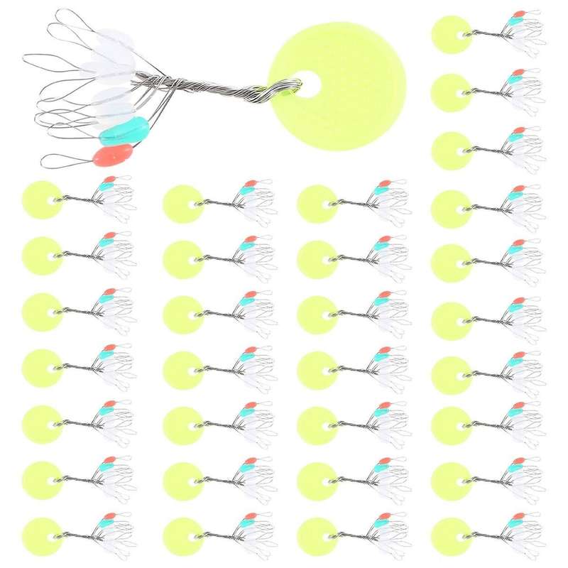 100Pcs Rubber Space Beans Oval Stopper Fishing Spinner Bait Fish Sport Tool Handmade Cake Chocolate