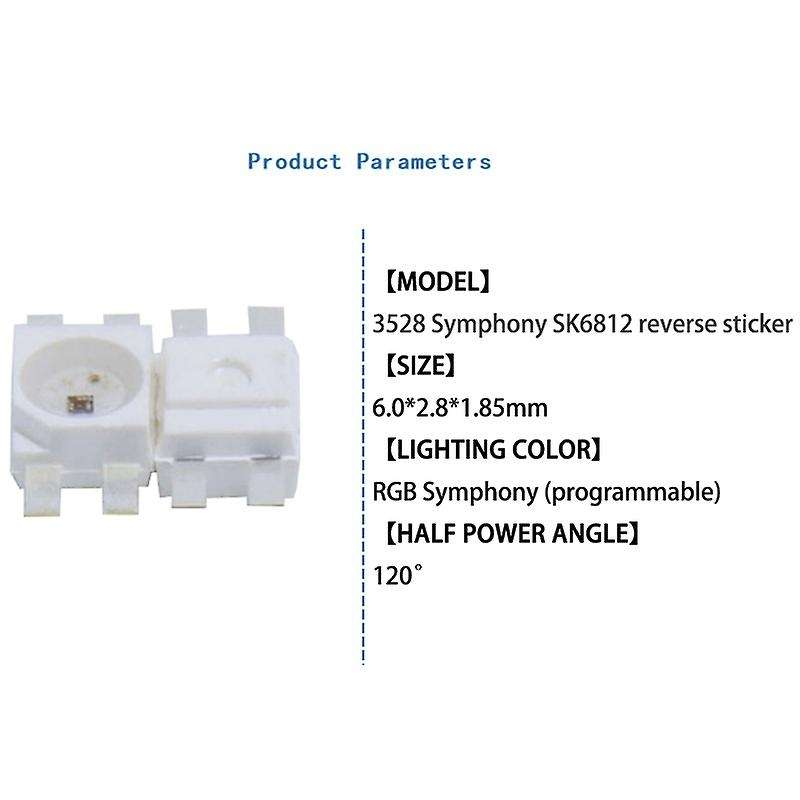 100pcs Sk6812 Mini-e Rgb (similar Ws2812b) Sk6812 3228 Smd Pixels Led Chip Individually Addressable