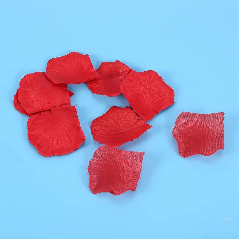 100pcs Roses petals artificial flowers for wedding Decoration - Gradual Red