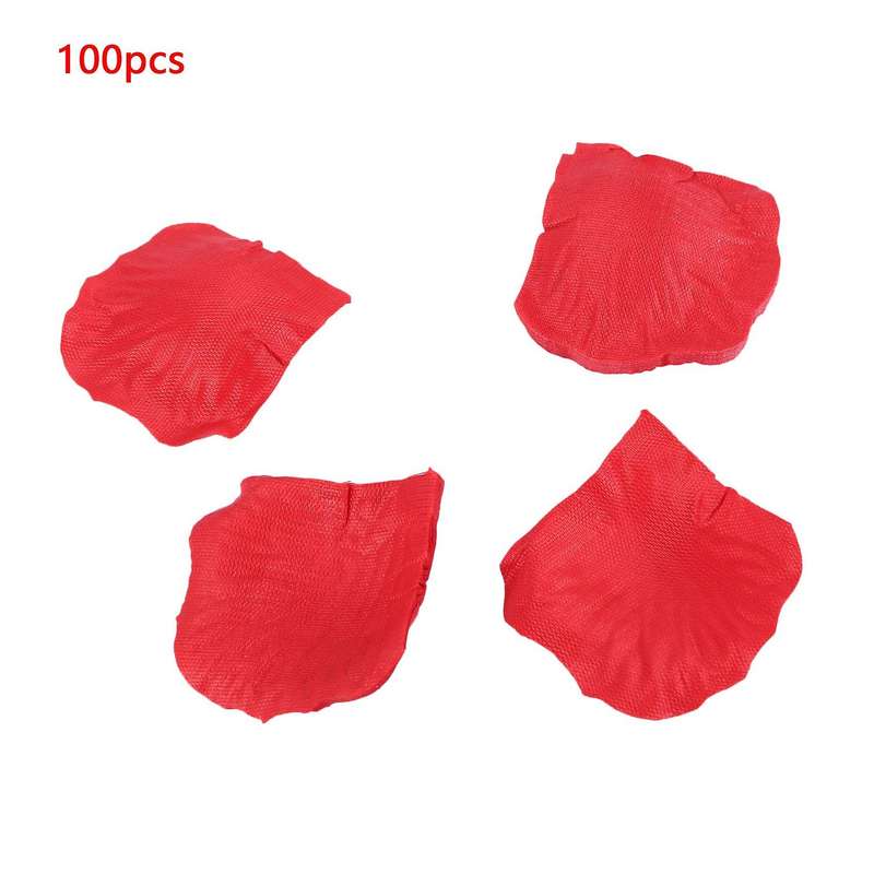 100pcs Roses petals artificial flowers for wedding Decoration - Gradual Red