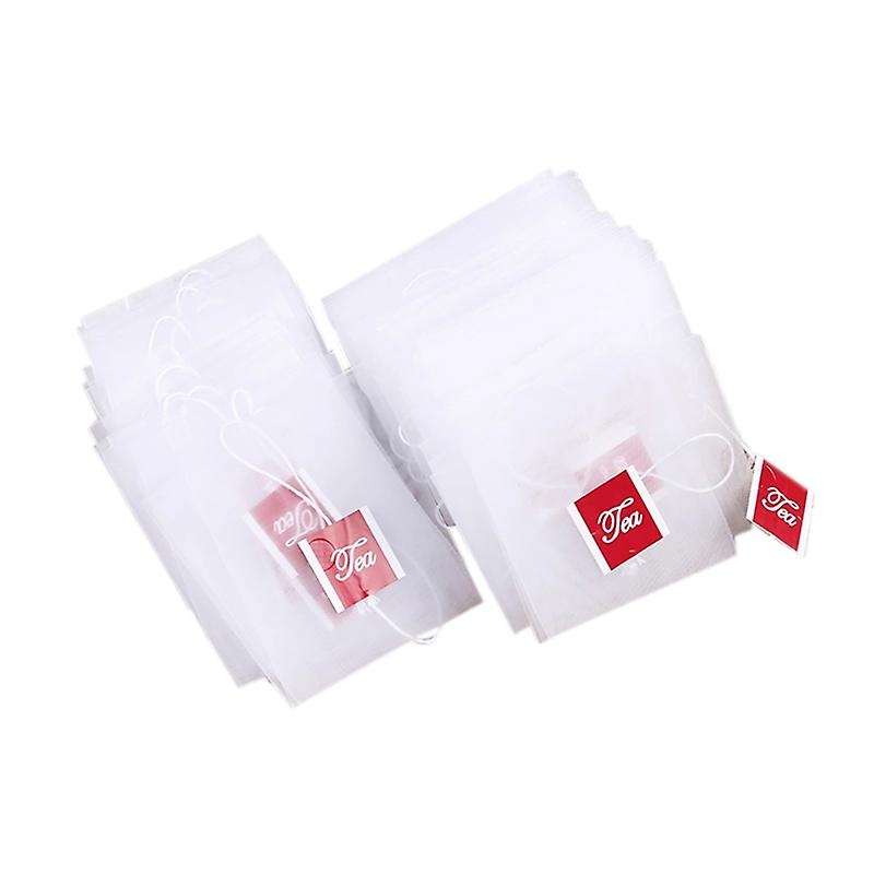 100pcs Tea Bag Infuser with String Heal Seal 6.5 X 8cm Sachet Filter Paper Nylon Teabags Empty Tea B