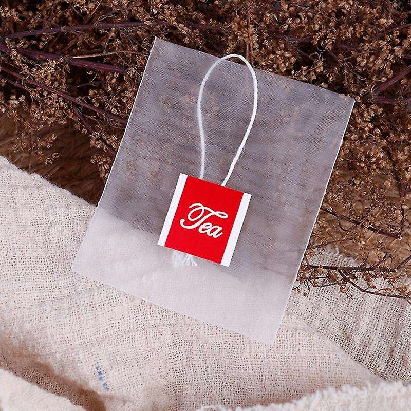 100pcs Tea Bag Infuser with String Heal Seal 6.5 X 8cm Sachet Filter Paper Nylon Teabags Empty Tea B