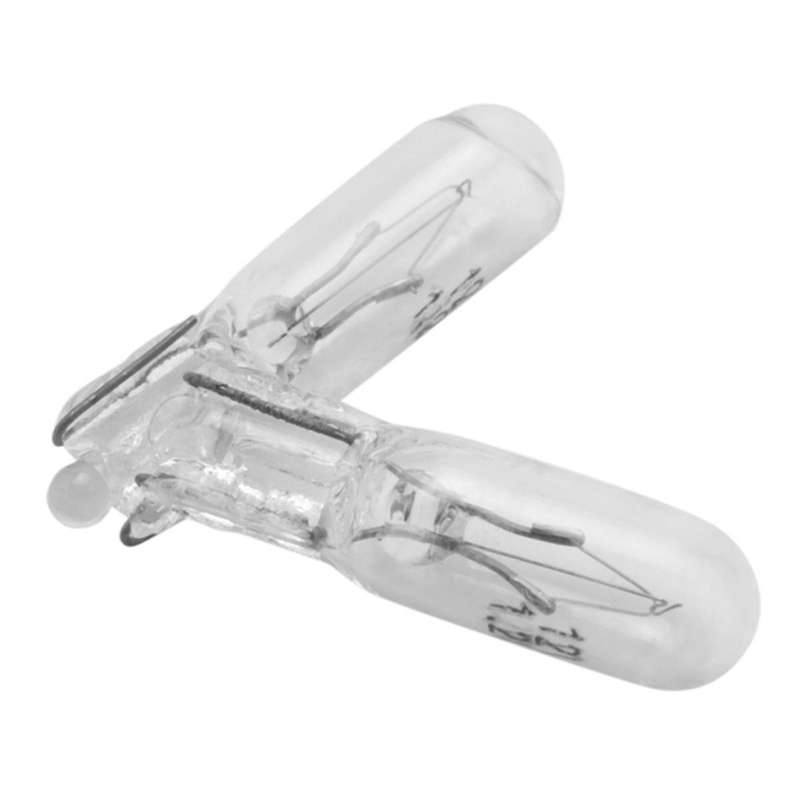 100Pcs T5 Halogen Bulb Car Instrument Panel Lamp Auto Wedge Dashboard Lamp 1.2W 12V Warm White