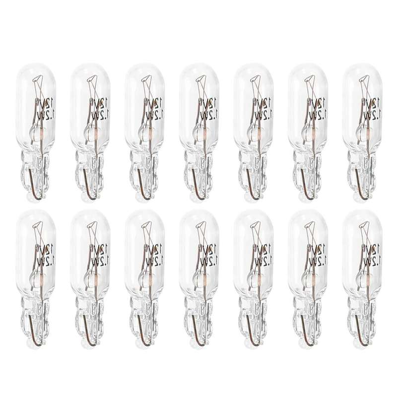 100PCS T5 286 Bulb Basic Miniature Bulb for License Plate Light Side Automotive Interior Dashboard