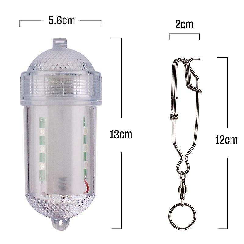 100W 12 LED Submersible Green Fishing Light Underwater Fish Finder Lamp By AA Battery