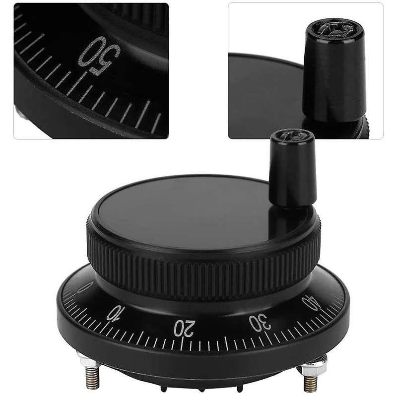 100PPR 6 Terminal Electronic Hand Wheel Manual Pulse Encoder for CNC System (Black)