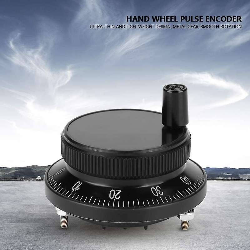 100PPR 6 Terminal Electronic Hand Wheel Manual Pulse Encoder for CNC System (Black)