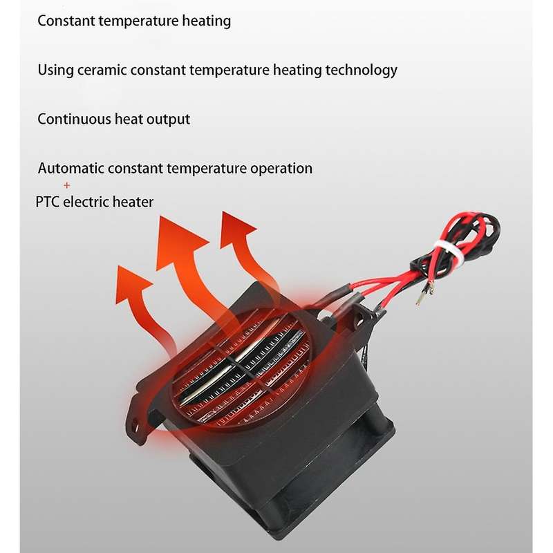 100W 12V Heater DC Fan Thermostatic Egg Incubator Heater PTC Fan Heater Heating Elements Electric He