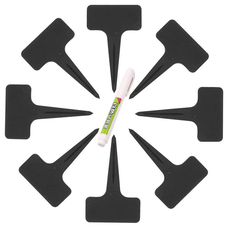 101pcs/set Black Plant Labels Water T-types Plant Tag Reusable Nursery Garden Labels Plant Markers