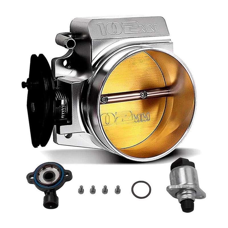102mm Aluminum 4 Bolt Throttle Body + IAC for Gen III LS1 LS6 LS7 LSX