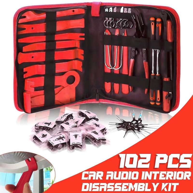 102Pcs Car Audio Disassembly Tool Interior Door Clip Panel Trim Dashboard Removal Tool Modification
