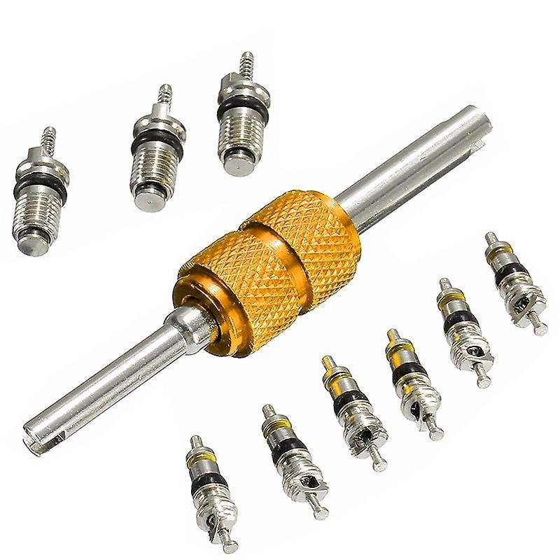 103PCS Universal AC R12 & R134A Air Conditioning Valve Core Remover Installer Tool Kit with 2 Remova