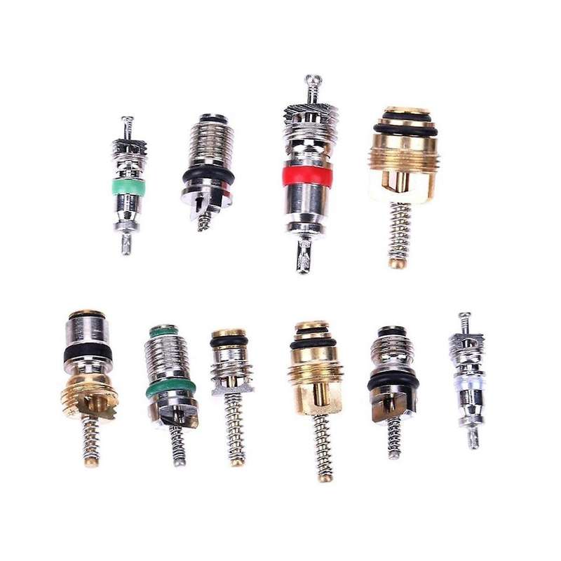 104Pcs Car Air Conditioner Valve Cores Assortment A/C AC Shrader Valve Core & Tool R134 R12 HVAC Val