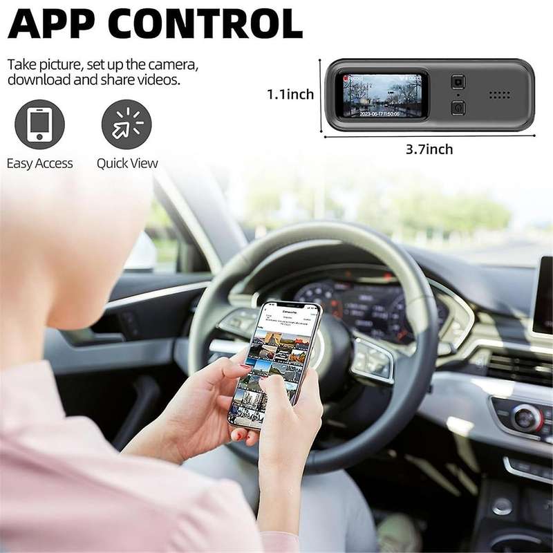 1080P Car Dash Camera Front,1.47In IPS Screen Mini Car Camera 24 Hours Parking Mode,Loop Recording G