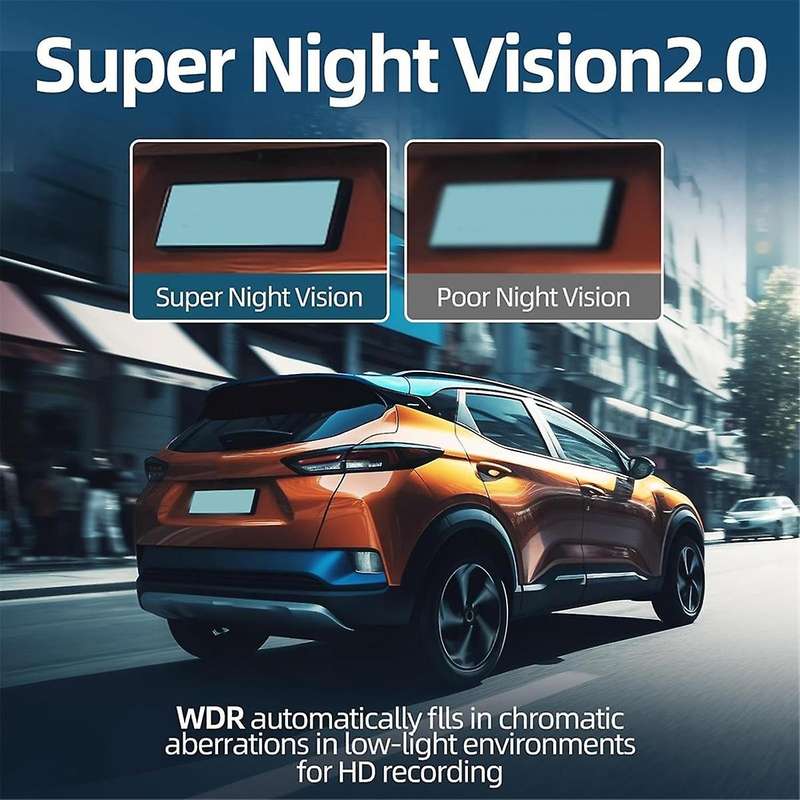 1080P Car Dash Camera Front,1.47In IPS Screen Mini Car Camera 24 Hours Parking Mode,Loop Recording G