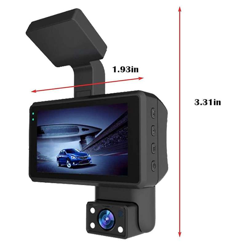 1080p Hd Car Dash Camera Car Dvr Driving Recorder, 3.0 Inch Ips Screen Dashboard Camera, Parking Mo