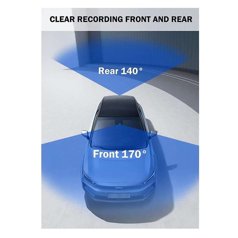 1080p Hd Car Dash Camera,front and Rear Wifi Dash Cam with 3inch Ips Screen,night Vision,parking Mon