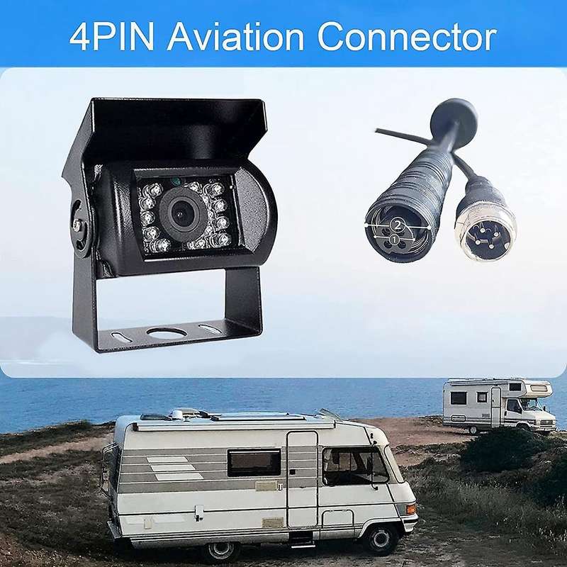 1080p Hd Backup Camera, Ip69 Waterproof Wide View Angle Reversing Rear View Camera for Monitor Truc