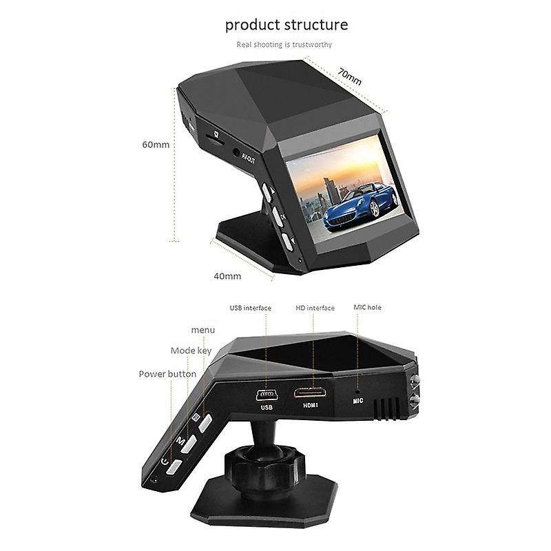 1080P Car DVR Camera Center Console Driving Recorder 2.0Inch HD Screen Night Vision Car Driving Reco
