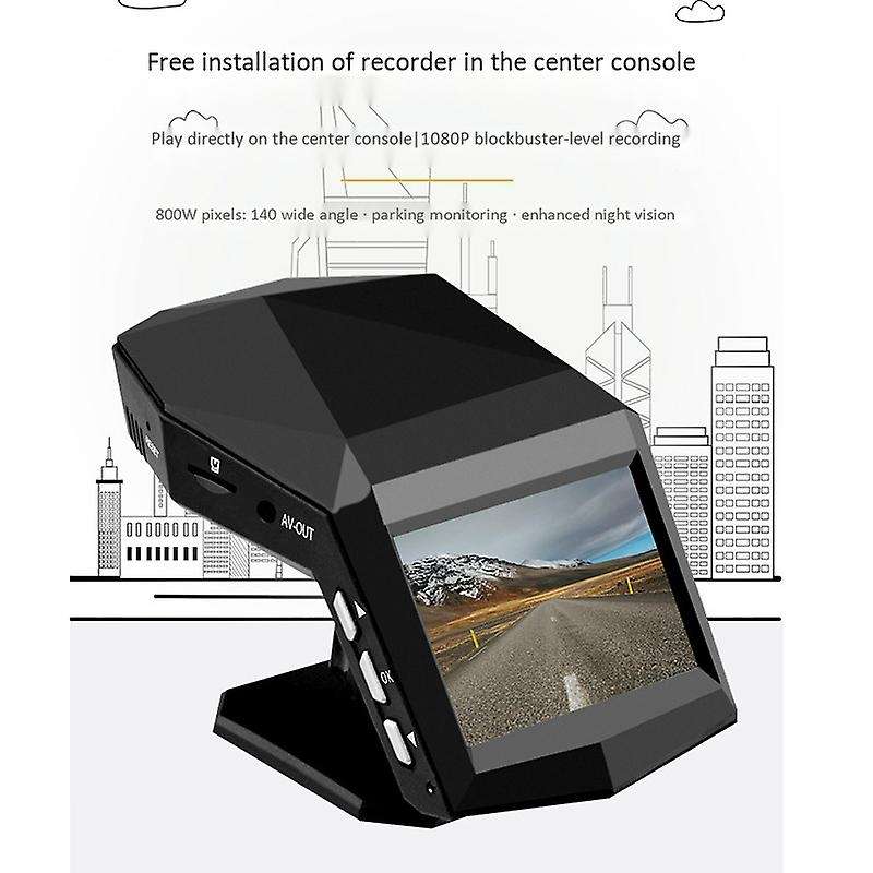 1080P Car DVR Camera Center Console Driving Recorder 2.0Inch HD Screen Night Vision Car Driving Reco
