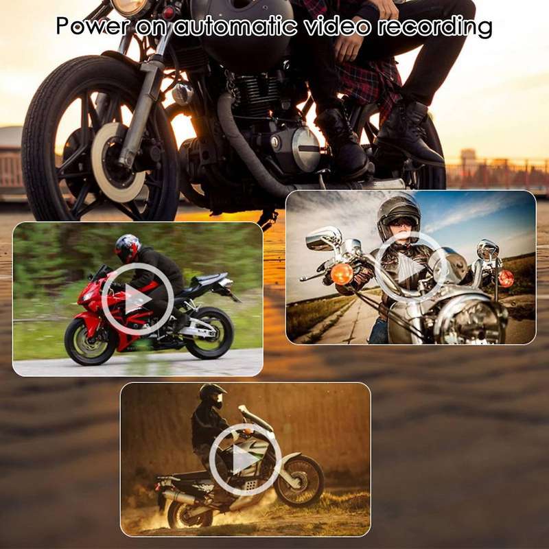 1080p Waterproof Motorcycle Camera Dvr Motorcycle Dashcam 3 Inch Front & Rear Camera Video Recorder