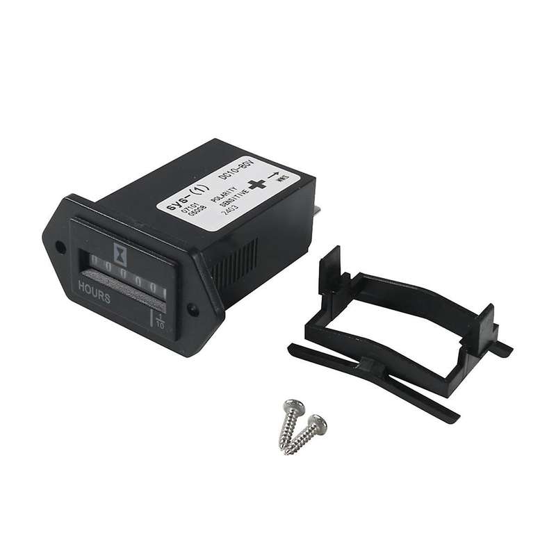 10-80V Mechanical Hour Meter - Hourmeter for Engine Generator Boat Motorcross Motor Truck Tractor
