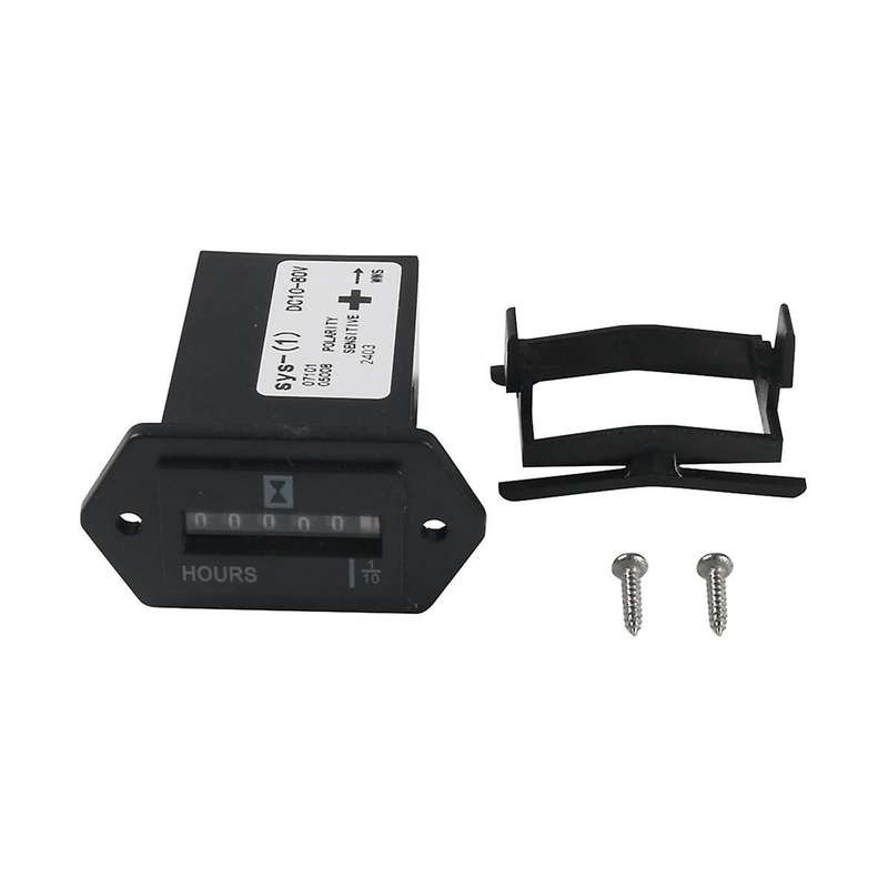 10-80V Mechanical Hour Meter - Hourmeter for Engine Generator Boat Motorcross Motor Truck Tractor
