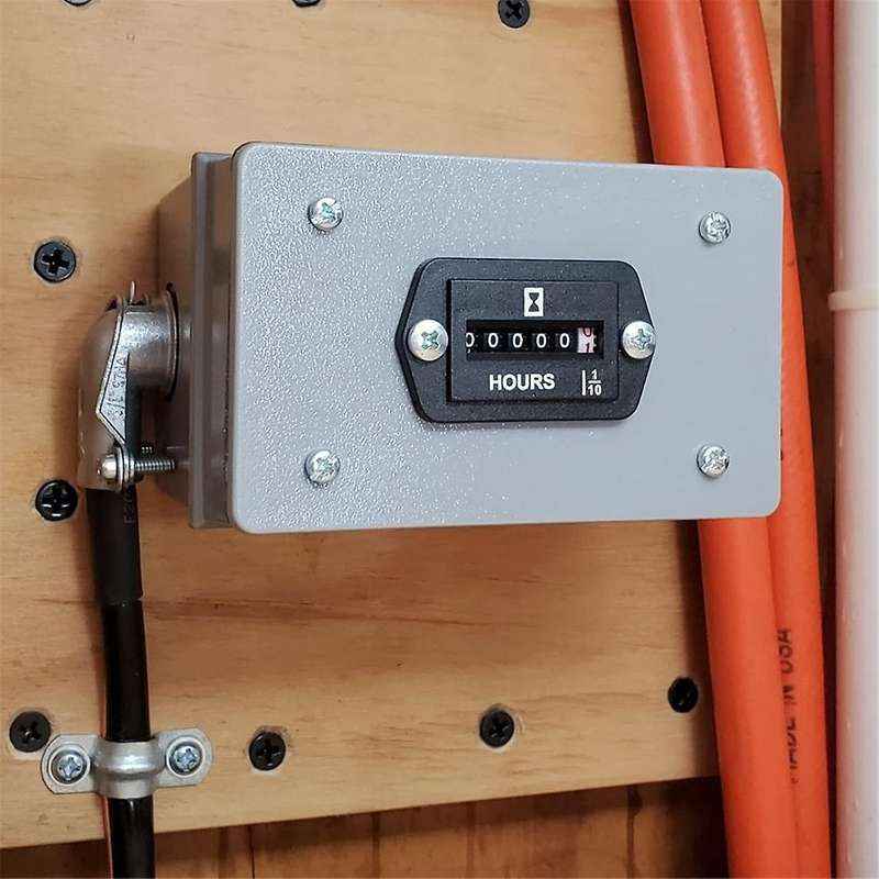 10-80V Mechanical Hour Meter - Hourmeter for Engine Generator Boat Motorcross Motor Truck Tractor