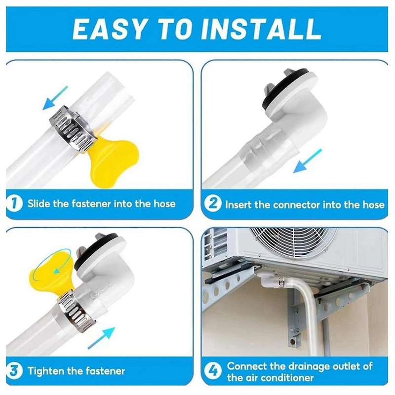 10ft Air Conditioner Drain Hose 3/5 Inch Portable AC Drain Hose Connector Universal Air Conditioner