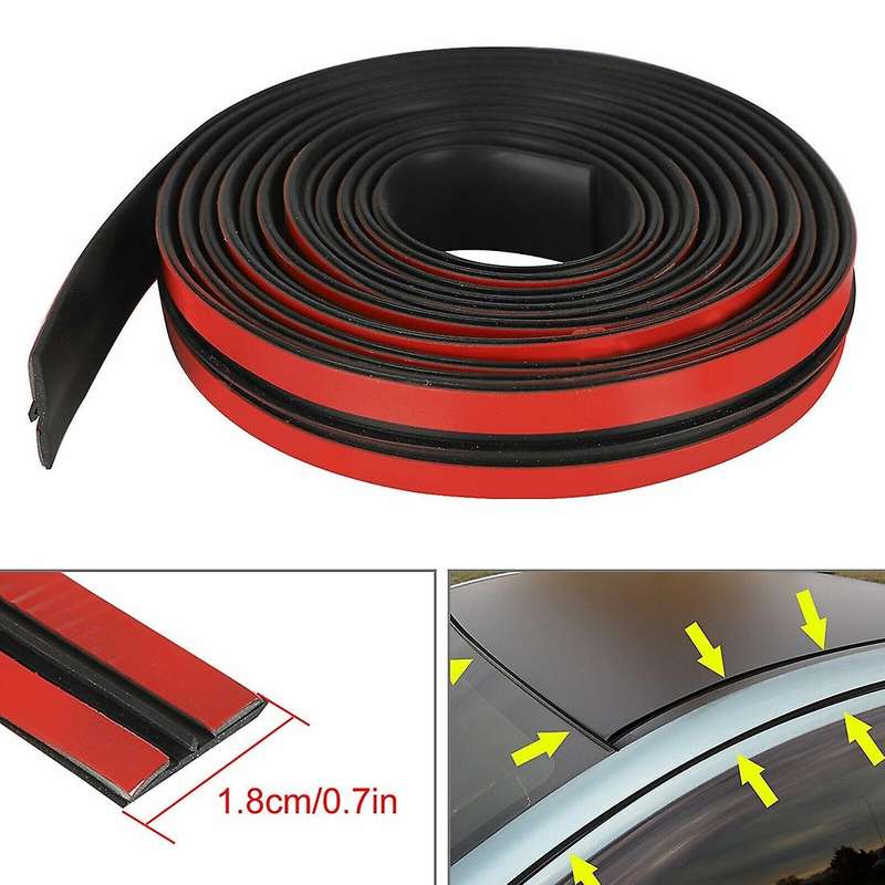 10FT Car Rubber Front Rear Windshield Panel Seal Strip Sealed Moulding Trim