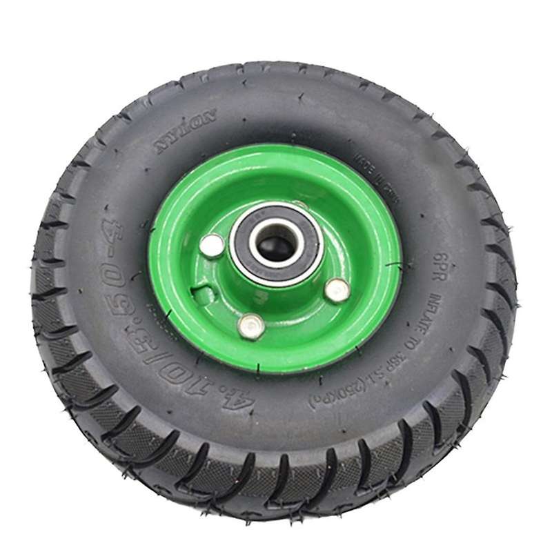 10in 4.10/3.50-4 Tires Wheels, 6204- Bearing Rubber Inflatable Tool Cart Tire Wheel, Rubber Hand Tru