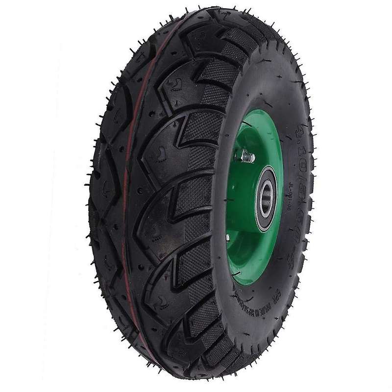 10in 4.10/3.50-4 Tires Wheels, 6204- Bearing Rubber Inflatable Tool Cart Tire Wheel, Rubber Hand Tru