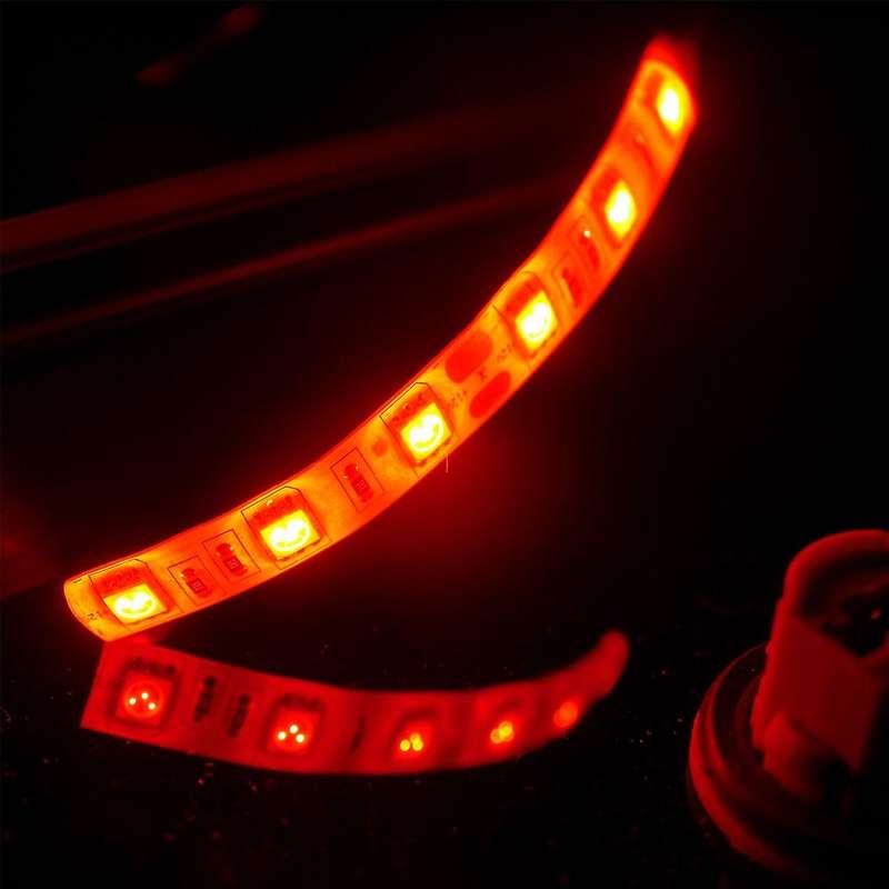 10Cm Waterproof Red 5050 Led Strip Lights Dc 12V Caravan Boat Car