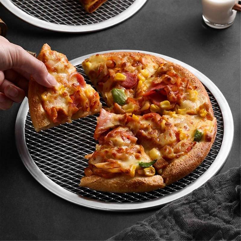 10inch Aluminum Seamless Rim Pizza Baking Screen - Perfect Crisp, Enhanced Airflow