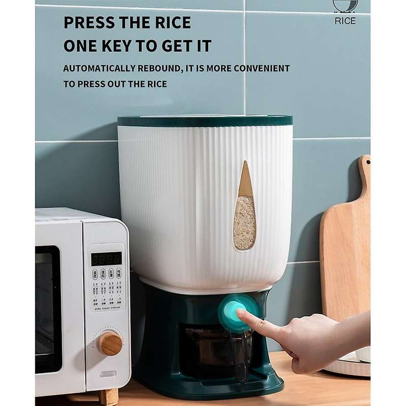 10kg Automatic Rice Dispenser with Rinsing Cup Rice Dispenser Box-b