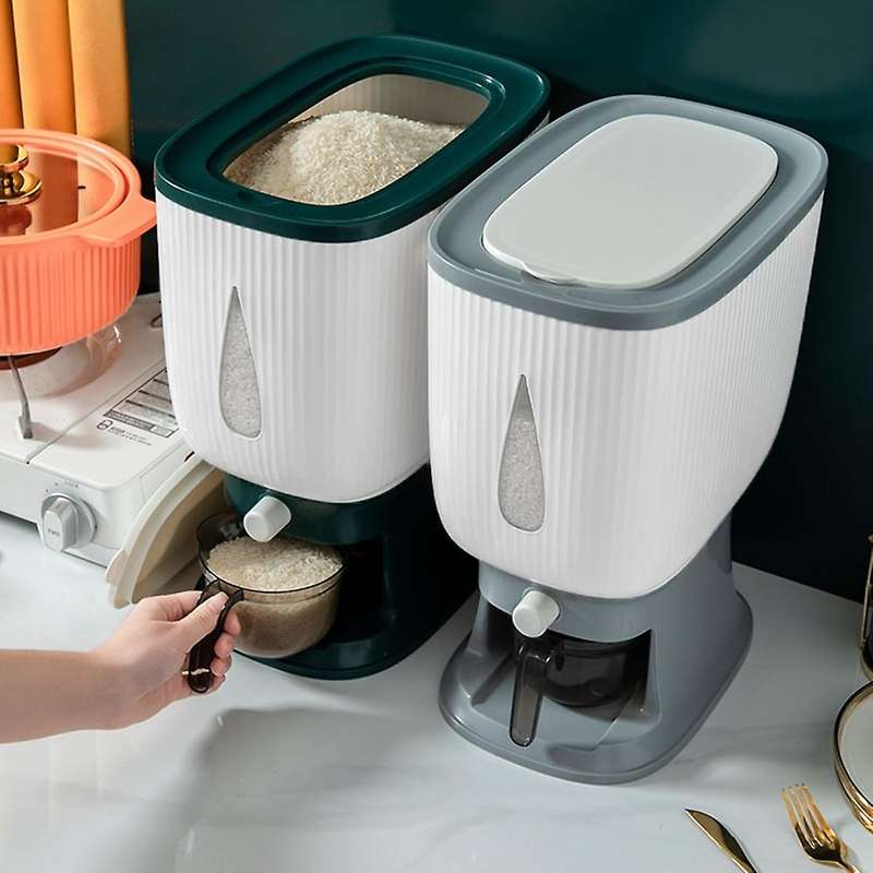 10kg Automatic Rice Dispenser with Rinsing Cup Rice Dispenser Box-b