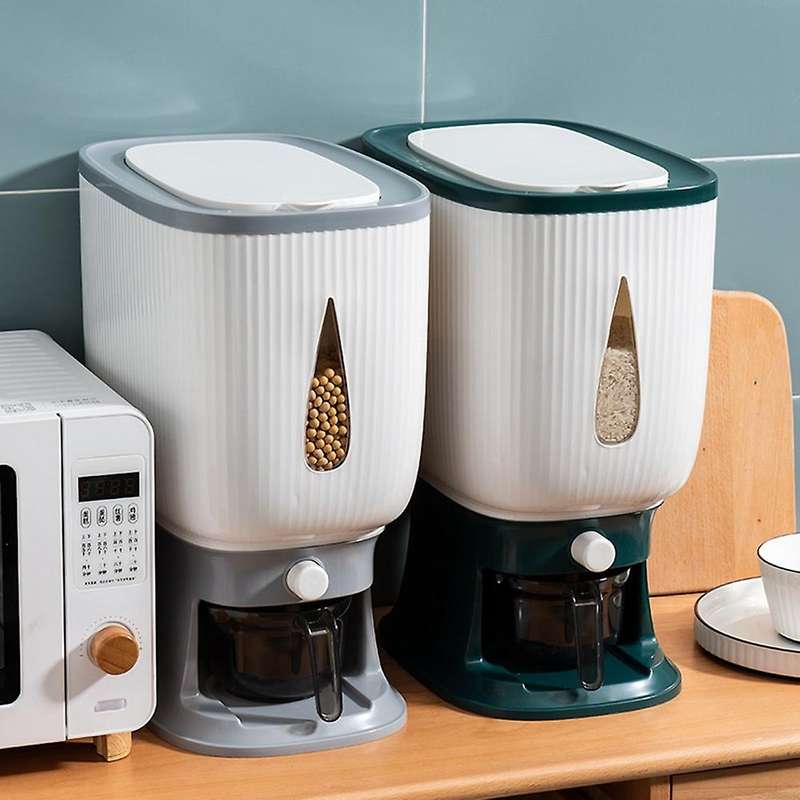 10kg Automatic Rice Dispenser with Rinsing Cup Rice Dispenser Box-b