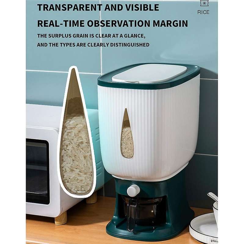 10kg Automatic Rice Dispenser with Rinsing Cup Rice Dispenser Box-b