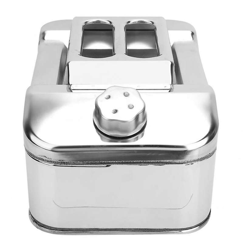 10L Stainless Steel Fuel Can for Petrol Built-in Oil Guide for Car Travel RV (Empty )