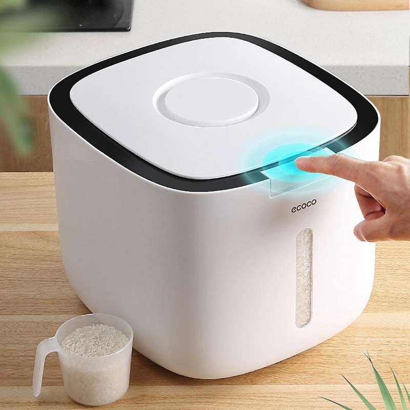10KG Rice Storage Box Grains Bucket Moisture-Proof Sealed Insect-Proof Modern Household Decor Kitche