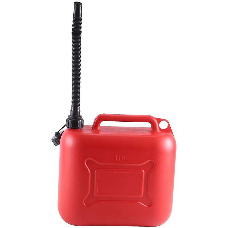 10L 2.64Gal Car Fuel Tank Can Spare Plastic Petrol Gas Container Anti-Static Fuel Carrier with Pipe