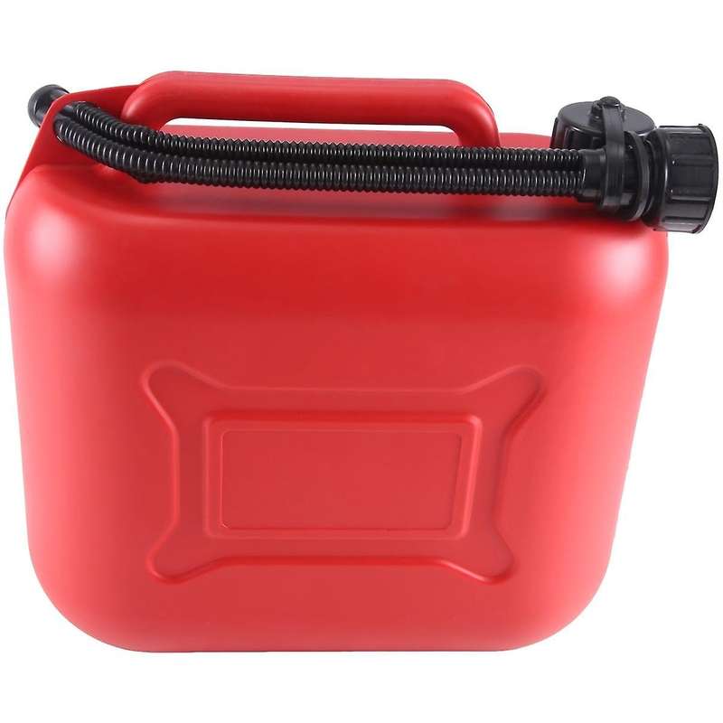 10L 2.64Gal Car Fuel Tank Can Spare Plastic Petrol Gas Container Anti-Static Fuel Carrier with Pipe
