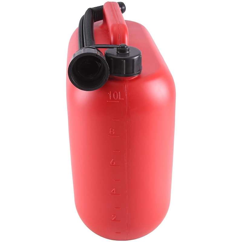 10L 2.64Gal Car Fuel Tank Can Spare Plastic Petrol Gas Container Anti-Static Fuel Carrier with Pipe