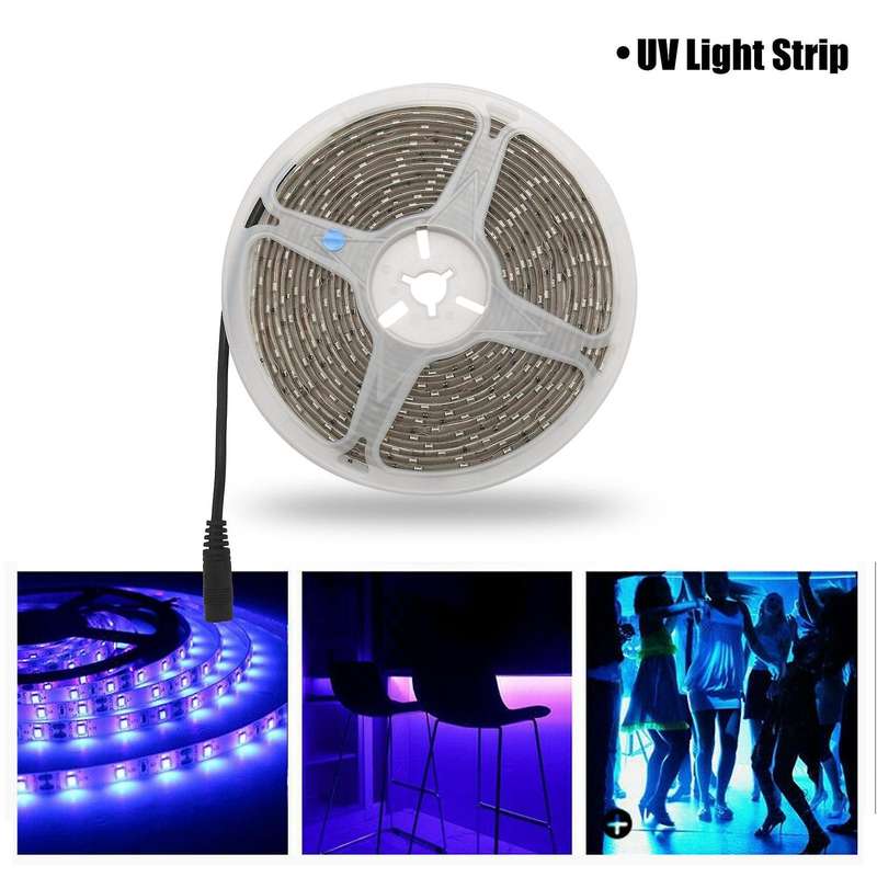 10m Led Uv Light Strip Ultraviolet Flexible Purple 33ft Blacklight 600 Leds Disinfect Light Strip