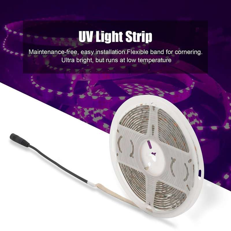 10m Led Uv Light Strip Ultraviolet Flexible Purple 33ft Blacklight 600 Leds Disinfect Light Strip