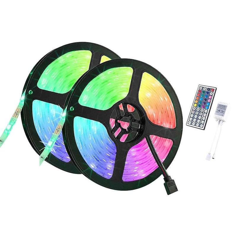 10M LED Lights Strip RGB 3528 Flexible Light Strip Waterproof with 44 Key Remote Controller+Controll